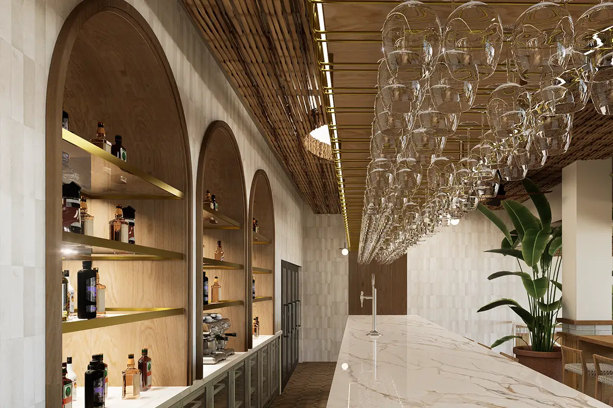 Barra del bar del Fergus Style Palma beach