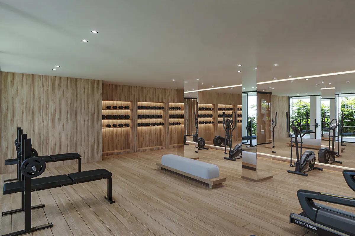 Gimnasio con máquinas del Fergus Palma Beach