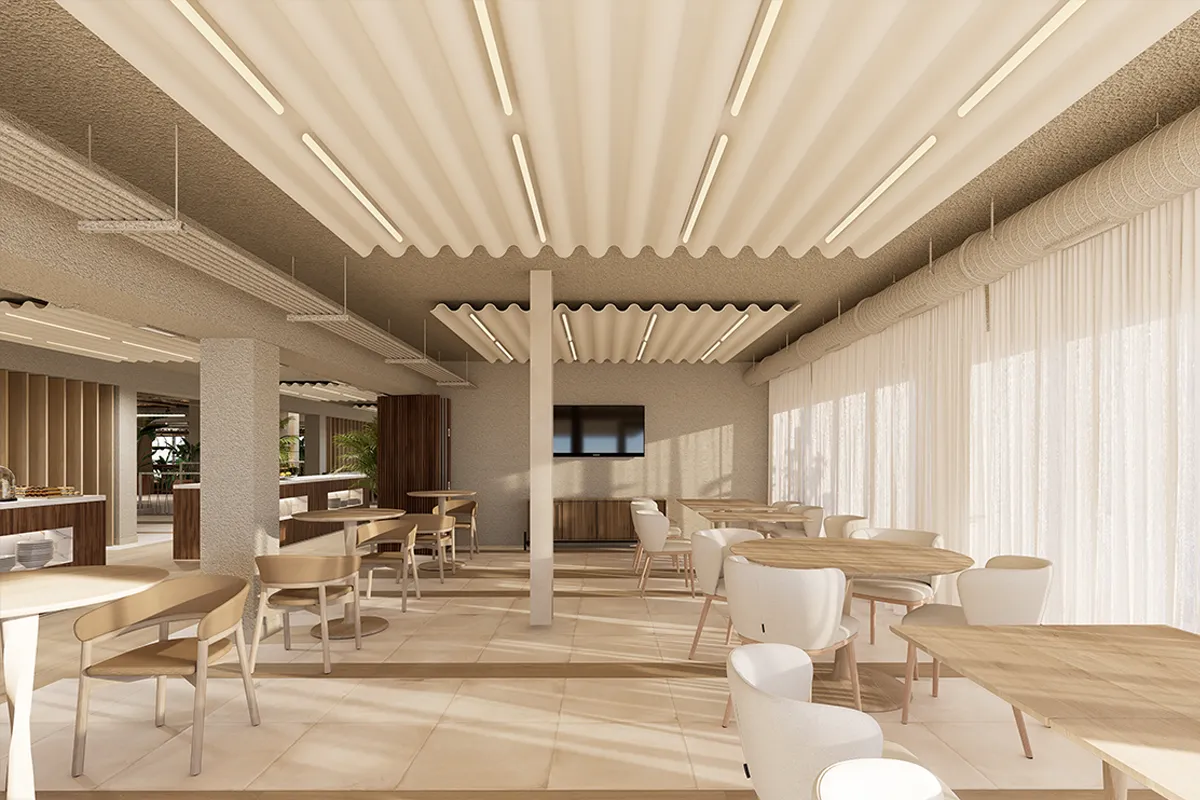 Comedor del restaurante del Fergus Style Palma Beach