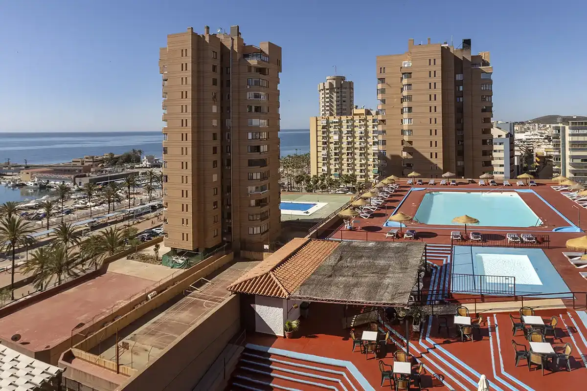 Vista aérea del hotel Las Palmeras affiliated by Fergus Hotels 