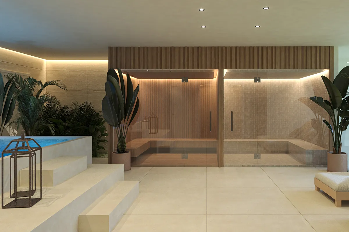 Sauna del spa del Fergus Style Palma Beach