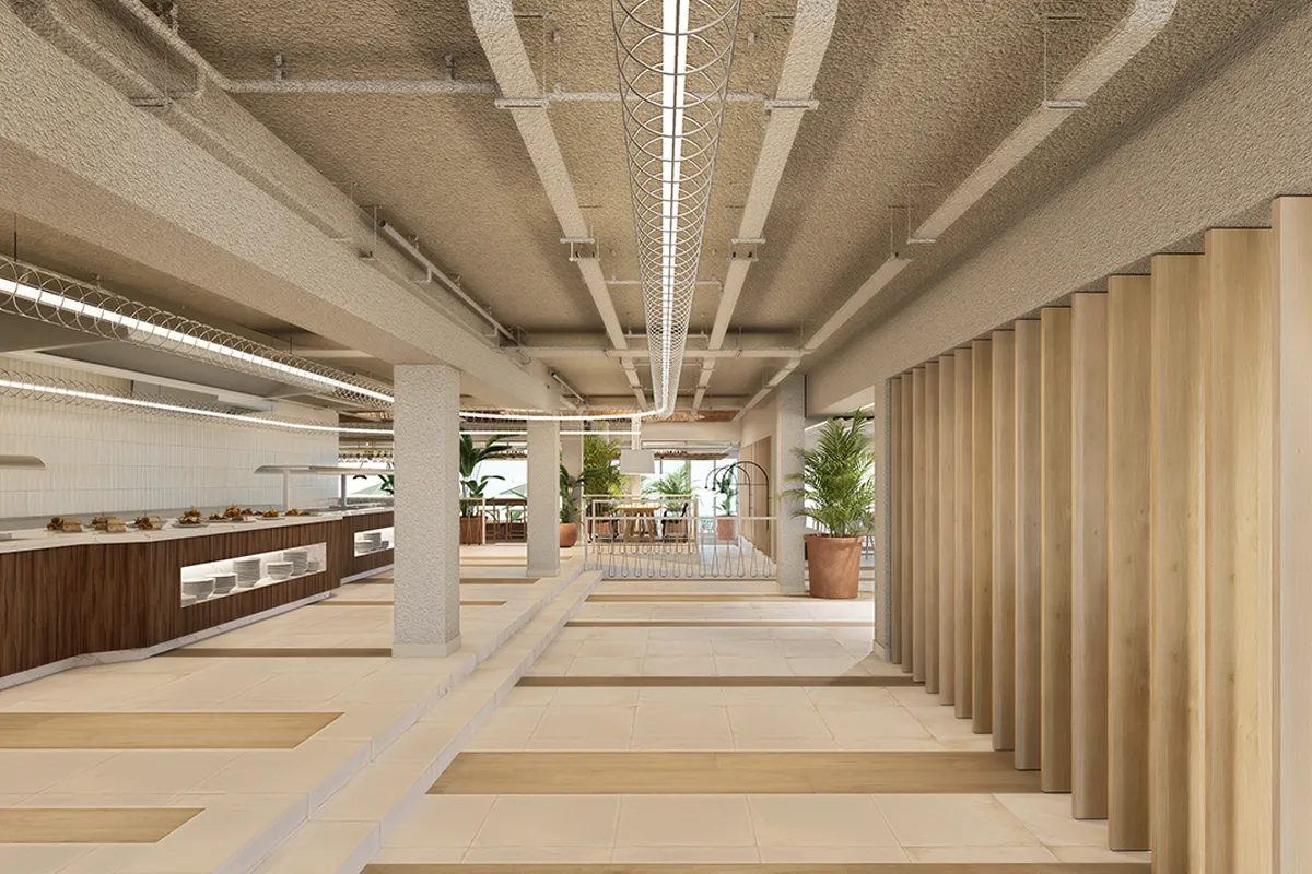 Acceso al mostrador del restaurante del Fergus Style Palma Beach