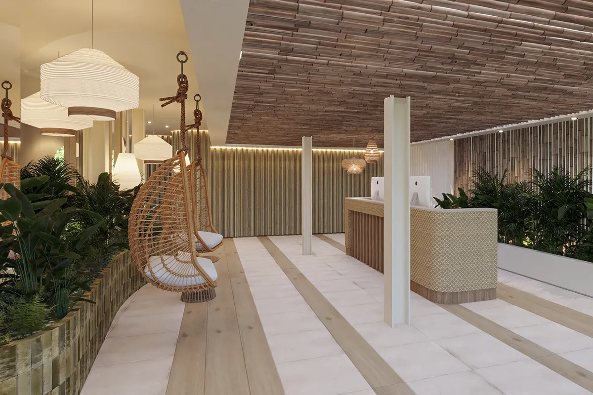 Lobby de recepción del Fergus Style Palma Beach
