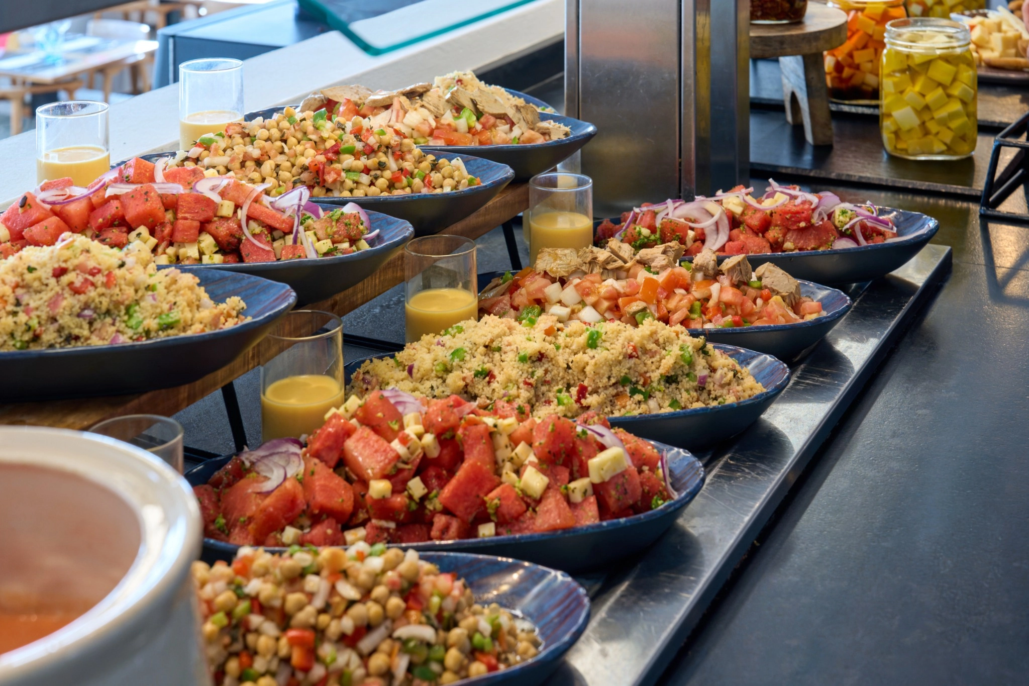 Vista general del comedor del restaurante buffet Fergus Conil Park Fergus Hotels