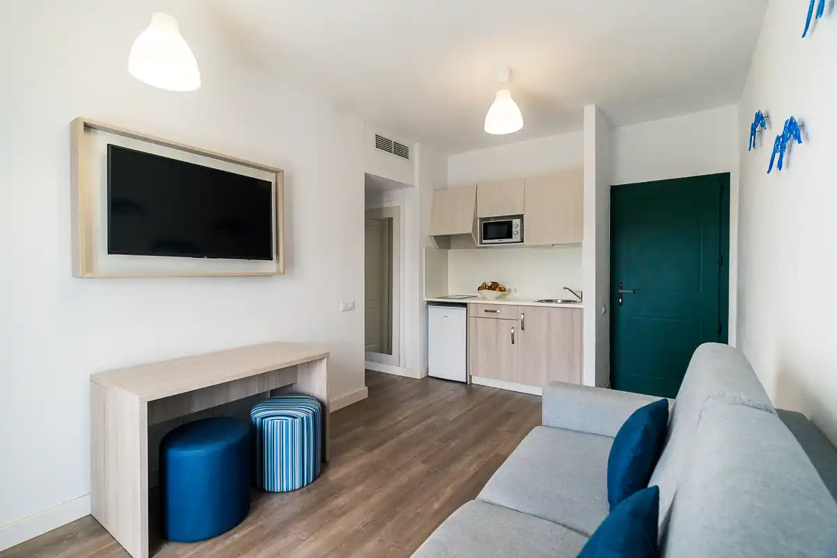 Salón cocina Apartamento 1 habitación superior balibed Fergus Club Carema Splash