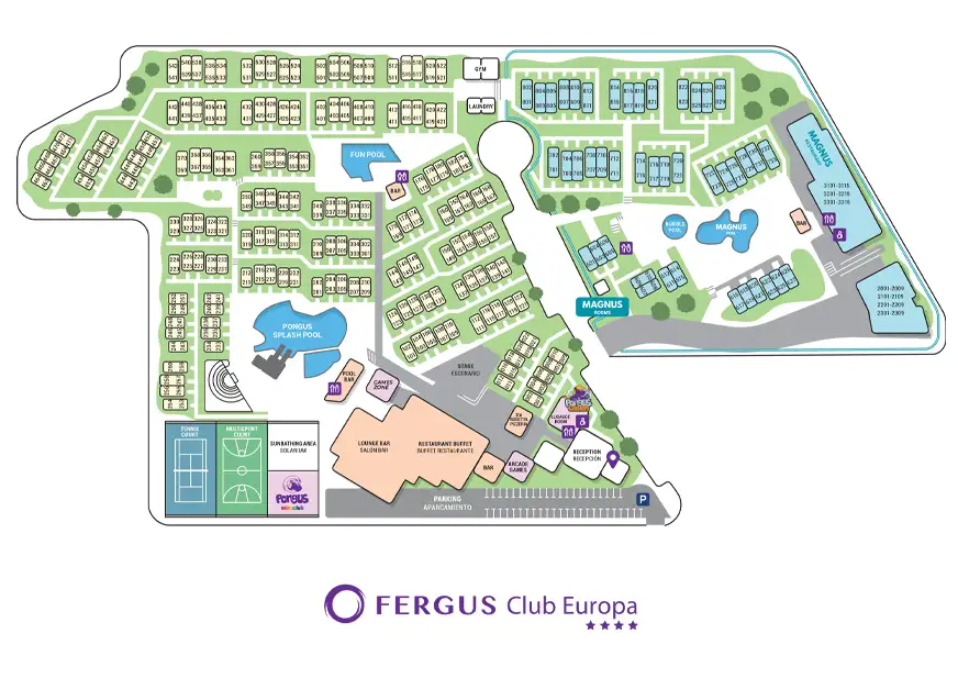Mapa del hotel Fergus Club Europa