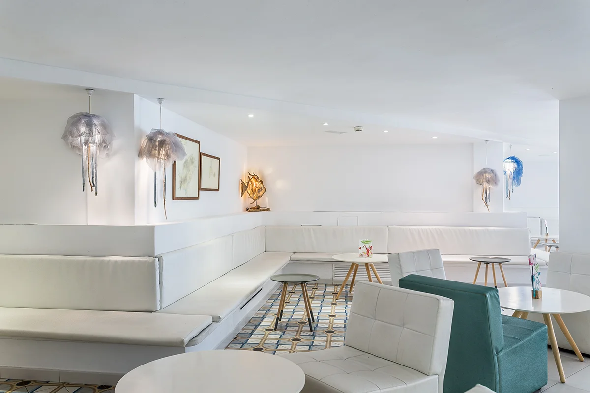 Comfortable seats Beautiful decor and comfortable seats Jordi Bar Fergus Style Cala Blanca Suite