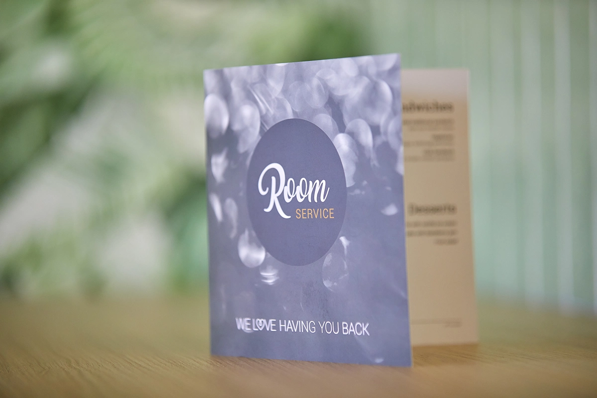 Carta del room service de la  Master Suite del Fergus Style Tobago