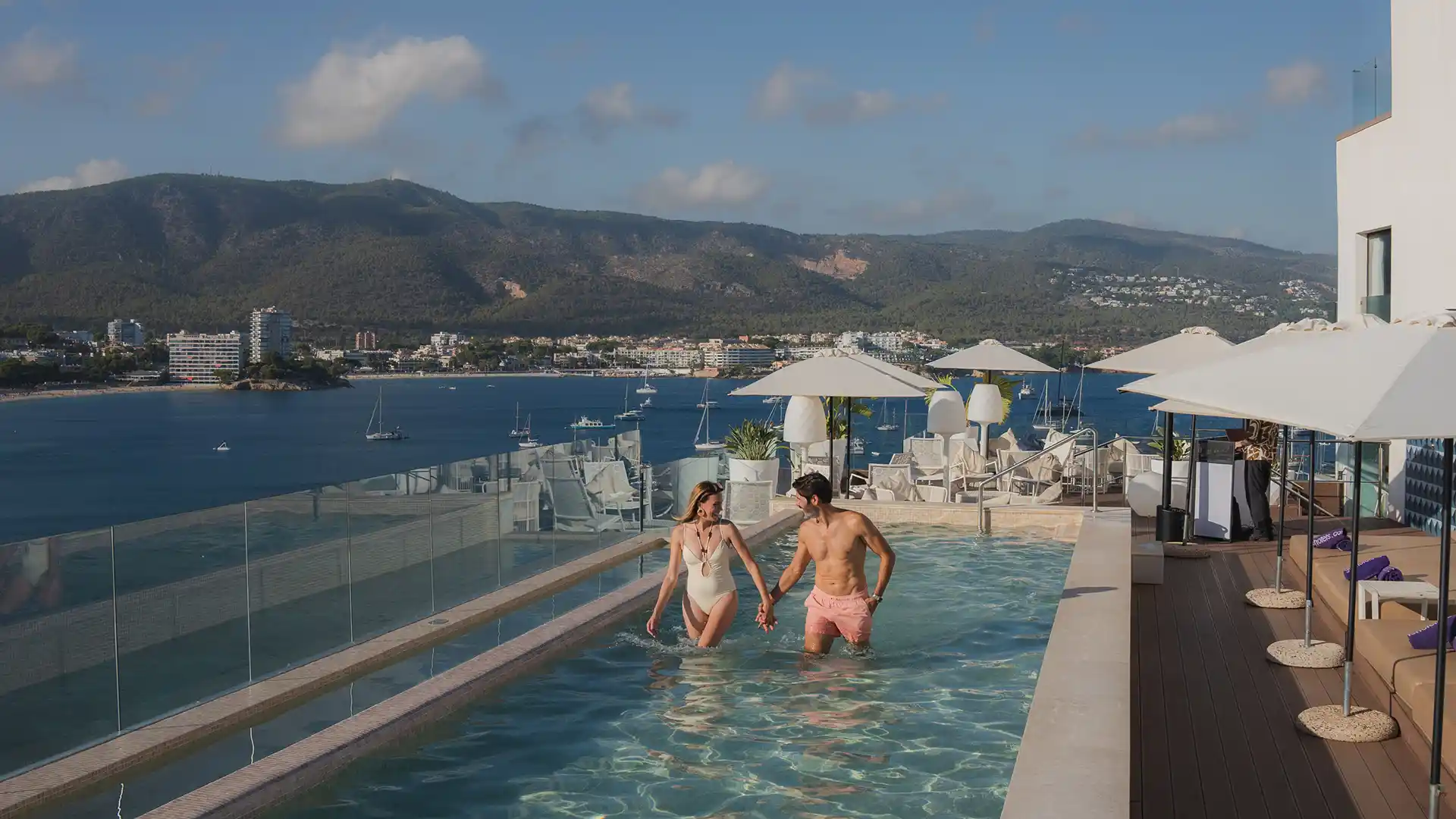 Vista del sky bar del Fergus Style Tobago