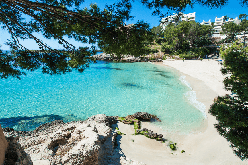 Illetes Beach in Mallorca, near FERGUS Style La Cala